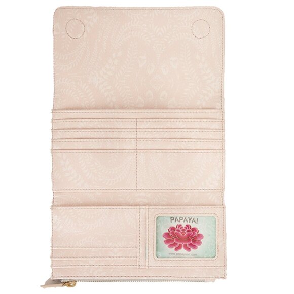 RARE Papaya NWT "Orchid Lace" Tri-Fold Wallet, Coin Purse, Legal and small Pad - Picture 5 of 11